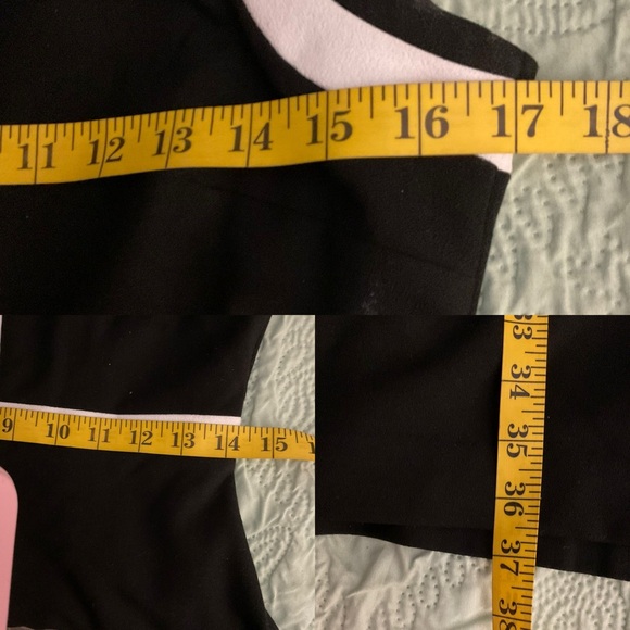 Hobbs Jackie Sheath Dress Ponte Knit Sleeveless Black White‎ Colorblock Size 6 - Picture 16 of 16